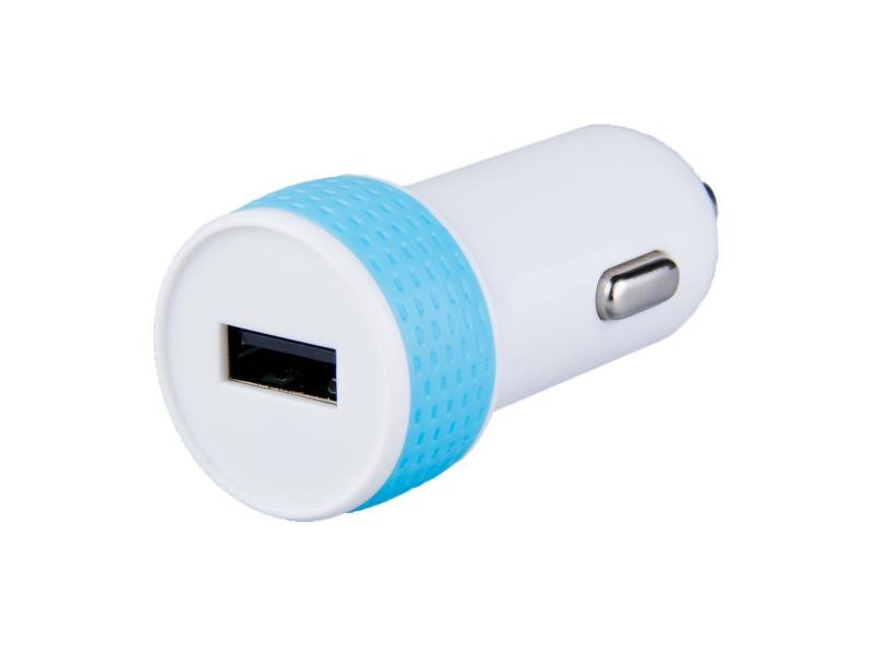Avacom nabíječka do auta s výstupem USB 5V/1A, bílo-modrá barva