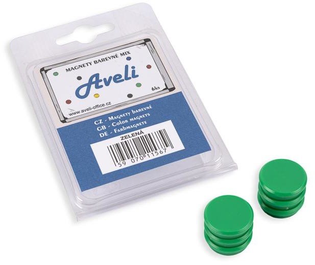 Aveli set magnetů, 4ks, zelená barva