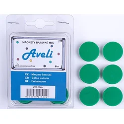 Aveli set magnetů, 4ks, zelená barva