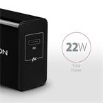 AXAGON ACU-PD22, PD nabíječka do sítě, 1x USB-C port