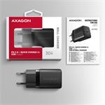 AXAGON ACU-PD30, sieťová nabíjačka 30 W, 1x port USB-C, PD3.0/PPS/QC4+/SFC/AFC/Apple, čierna
