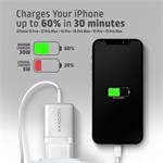 AXAGON ACU-PD30W, napájacia nabíjačka 30 W, 1x port USB-C, PD3.0/PPS/QC4+/SFC/AFC/Apple, biela