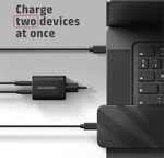 AXAGON ACU-PQ100, GaN sieťová nabíjačka 100 W, USB-A + USB-C, čierna