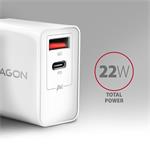 AXAGON ACU-PQ22W, PD & QUICK nabíječka do sítě 22W, bílá