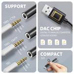 AXAGON ADA-HA, audio adaptér USB-A na 3,5 mm jack Hi-Res DAC, 384 kHz/32bit, stereo
