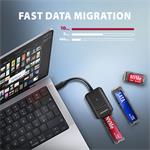 AXAGON ADM2-CM USB-C 10Gb/s - adaptér M.2 NVMe a SATA SSD, kábel USB-C 10 cm