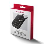 AXAGON ADM2-CM USB-C 10Gb/s - adaptér M.2 NVMe a SATA SSD, kábel USB-C 10 cm