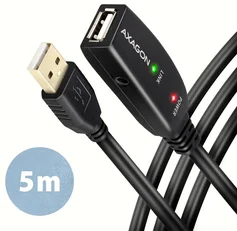 AXAGON ADR-205, USB 2.0 A-M -> A-F aktívny predlžovací / opakovací kábel, 5 m