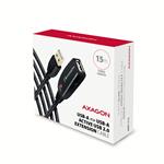 AXAGON ADR-215, USB 2.0 A-M -> A-F aktívny predlžovací / opakovací kábel, 15 m