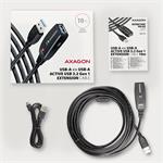 AXAGON ADR-310, aktívny predlžovací/opakovací kábel USB 3.2 Gen 1 A-M -> A-F, 10 m