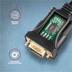 AXAGON ADS-1PQN, USB-A 2.0 na sériový RS-232 DB9-M FTDI adaptér / kábel 1,5 m