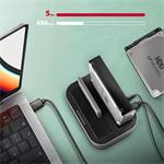 AXAGON ADSA-DC, USB-C 5Gb/s - 2x SATA 6G 2,5"/3,5" SSD/HDD CLONE DUAL dokovacia stanica