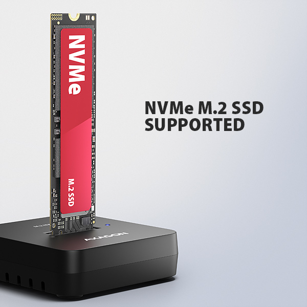 AXAGON ADSA-M2C11L, USB-C 10Gbps dokovací stanice pro 1× M.2 NVMe SSD