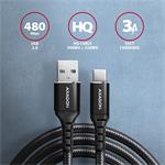 AXAGON BUCM-AM20AB, HQ kábel USB-C <-> USB-A, 2 m, USB 2.0