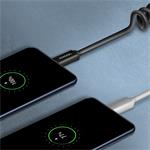 AXAGON BUCM-AM20TB, TWISTER kábel USB-C <-> USB-A, 1,1 m, USB 2.0, 3A, ALU, tpe, čierny