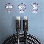 AXAGON BUCM-CM30AB, HQ kábel USB-C <-> USB-C, 3 m