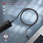 AXAGON BUCM432-CM10AB, kábel NewGEN USB-C <-> USB-C, 1 m