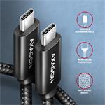AXAGON BUCM4X-CM10AB NewGEN+ kábel USB-C <-> USB-C, 1m, USB4 Gen 3×2, PD 240W 5A, 8K HD, ALU, opletenie