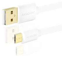 AXAGON BUMM-AM20QW, HQ kabel Micro USB - USB A, bílý, 2m