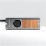 AXAGON CLR-M2FAN, medený chladič s ventilátorom pre obojstranný disk SSD M.2