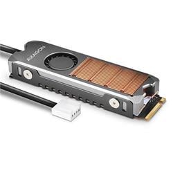 AXAGON CLR-M2FAN, medený chladič s ventilátorom pre obojstranný disk SSD M.2