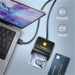 AXAGON CRE-SM3SD, USB-A FlatReader 4-slotová čítačka čipových kariet (eCard) SD/microSD/SIM, 1,3 m kábel