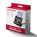 AXAGON CRE-SM4NC, čítačka kontaktných kariet Smart Card (eObčanka) s rozhraním USB-C, stojanová, kábel 1,2 m