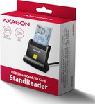 AXAGON CRE-SM4NC, USB-C čtečka kontaktních karet Smart Card (eObčanka), stojánková, kabel 1,2 m