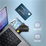 AXAGON CRE-SMP2A, USB-A PocketReader 4-slotová čítačka čipových kariet (eCard) SD/microSD/SIM