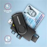 AXAGON CRE-SMP2A, USB-A PocketReader 4-slotová čítačka čipových kariet (eCard) SD/microSD/SIM
