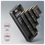 AXAGON EEM2-20G, USB-C 20 Gb/s - M.2 NVMe SSD kovový ARMORED box