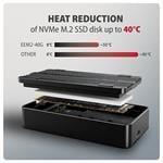 AXAGON EEM2-40G, externý box USB-C 40 Gb/s pre M.2 NVMe SSD, zosilnený hliník