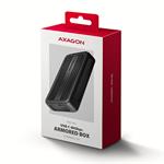 AXAGON EEM2-40G, externý box USB-C 40 Gb/s pre M.2 NVMe SSD, zosilnený hliník