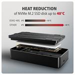 AXAGON EEM2-40G, USB-C 40Gbps externí box pro M.2 NVMe SSD, zesílený hliník