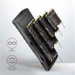AXAGON EEM2-GTS2, USB-C 10Gb/s - M.2 NVMe a SATA SSD kovový THIN box, bez skrutiek