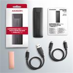 AXAGON EEM2-GTSA, USB-C 3.2 Gen 2 - M.2 NVMe SSD kovový THIN box, bezšroubkový