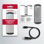 AXAGON EEM2-SA USB micro-B - M.2 SATA SSD RIBBED box