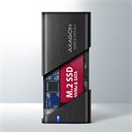 AXAGON EEM2-SB2, USB-C 3.2 Gen 2 - M.2 NVMe a SATA SSD RAW box, čierna