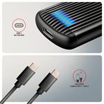 AXAGON EEM2-SC, externý box USB-C 10 Gb/s pre M.2 NVMe SSD, bez skrutiek, rebrovaný hliník