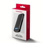 AXAGON EEM2-SC, externý box USB-C 10 Gb/s pre M.2 NVMe SSD, bez skrutiek, rebrovaný hliník