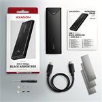AXAGON EEM2-UB2 USB-C 10Gb/s - M.2 NVMe SSD ARROW box, čierna