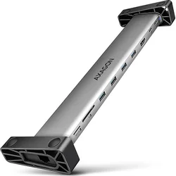 AXAGON HMC-10HLS, rozbočovač USB 5Gb/s, 4x USB-A, HDMI 4k/60Hz, RJ-45 GLAN, SD/mSD, PD 100W