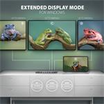 AXAGON HMC-4KX3 USB 5Gbps hub, 3x USB-A, 2x HDMI, DP