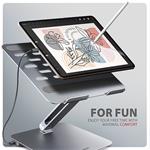 AXAGON HMC-STND, stojan pre 10"-17" notebooky, rozbočovač USB 5Gbps, 3x USB-A, HDMI 4k/60Hz, RJ-45, PD 100W, kábel USB-C 60cm
