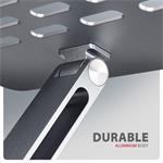 AXAGON HMC-STND, stojan pre 10"-17" notebooky, rozbočovač USB 5Gbps, 3x USB-A, HDMI 4k/60Hz, RJ-45, PD 100W, kábel USB-C 60cm