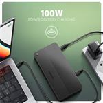 AXAGON HMC-U4, dokovacia stanica USB4 40Gb/s, 3x USB-A, 2x USB-C, HDMI a DP 8K/30Hz, RJ-45, SD/mSD, audio, PD100W