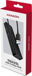 AXAGON HUE-C2A, cestovný rozbočovač s 4× USB 5 Gbps, 2× USB-A + 2× USB-C, napájanie cez USB-C, kábel USB-A 19 cm