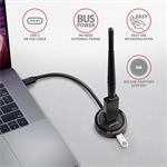 AXAGON HUE-P1C, 4x USB 3.2 Gen 1 ROUND hub, napájací konektor micro USB, kábel USB-C 30 cm