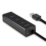 AXAGON HUE-S2BL 4x USB3.0 Nabíjací hub 1,2 m kábel