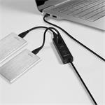 AXAGON HUE-S2BL 4x USB3.0 Nabíjací hub 1,2 m kábel